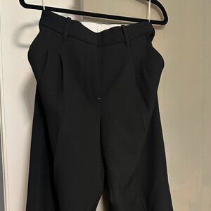 Aritzia Wilfred Black Pleated Work Pants